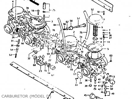 CARBURETOR (MODEL D) - GSX1100ES 1983 (D) UNITED KINGDOM GERMANY (E02 E22)