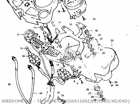 SPEEDOMETER - TACHOMETER (GSX1100Z/EZ/D/ED/XD/EXD) - GSX1100ES 1983 (D) UNITED KINGDOM GERMANY (E02 E22)