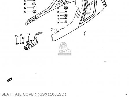 SEAT TAIL COVER (GSX1100ESD) - GSX1100ES 1983 (D) UNITED KINGDOM GERMANY (E02 E22)