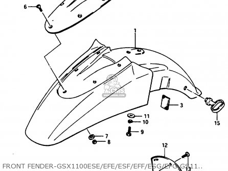 FRONT FENDER-GSX1100ESE/EFE/ESF/EFF/ESG/EFG,GS1150ESF/EFF/EF - GSX1100ES 1984 (E) (E01 E06 E17 E24 E39)