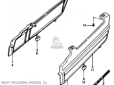 SEAT MOLDING (MODEL E) - GSX1100ES 1986 (G) (E01 E16 E17 E21 E22 E25 E34)