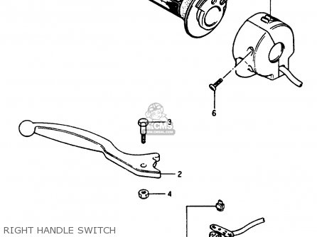 RIGHT HANDLE SWITCH - GSX1100ES 1986 (G) (E01 E16 E17 E21 E22 E25 E34)