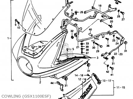COWLING (GSX1100ESF) - GSX1100ES 1986 (G) (E01 E16 E17 E21 E22 E25 E34)