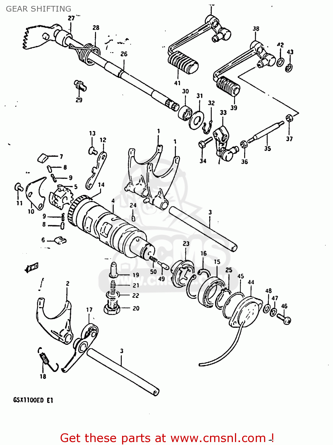 GEAR SHIFTING GSX1100EX 1983 (D) (E02)