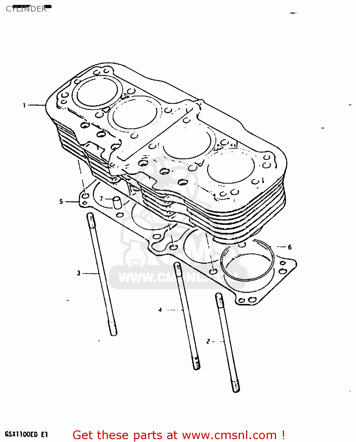 CYLINDER GSX1100EX 1983 (D) (E02)