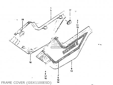 FRAME COVER (GSX1100ESD) - GSX1100EX 1983 (D) (E02)