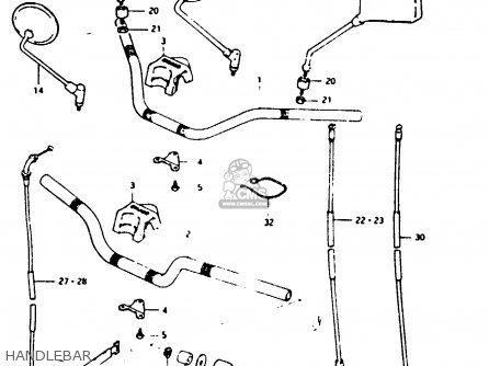 HANDLEBAR - GSX1100EX 1983 (D) (E02)
