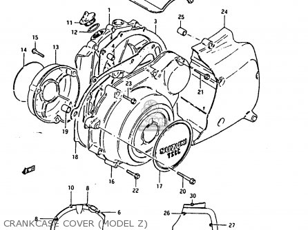 CRANKCASE COVER (MODEL Z) - GSX1100EX 1983 (D) (E02)