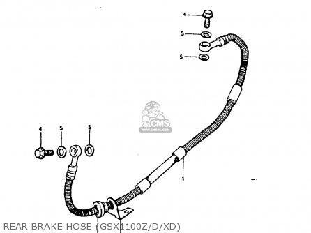 REAR BRAKE HOSE (GSX1100Z/D/XD) - GSX1100EX 1983 (D) (E02)