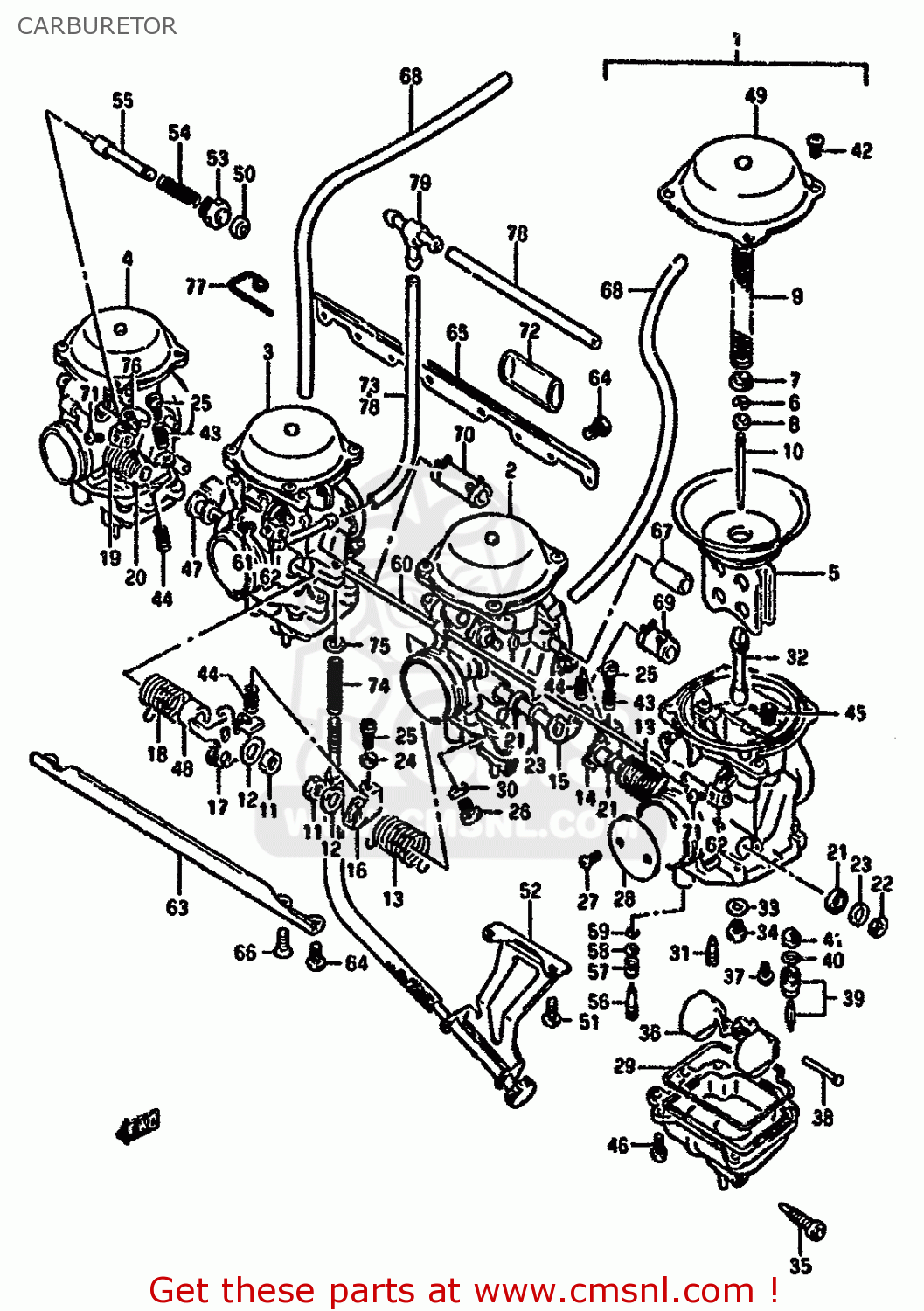 CARBURETOR GSX1100F 1988 (J) (E01 E18 E75 E76 E78)