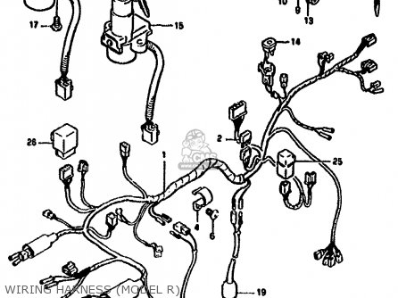 WIRING HARNESS (MODEL R) - GSX1100F 1988 (J) (E01 E18 E75 E76 E78)