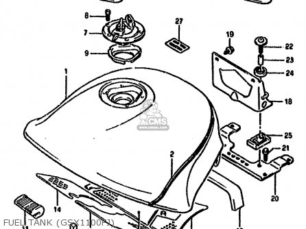 FUEL TANK (GSX1100FJ) - GSX1100F 1988 (J) (E01 E18 E75 E76 E78)