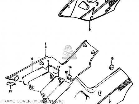 FRAME COVER (MODEL N/P/R) - GSX1100F 1988 (J) (E01 E18 E75 E76 E78)