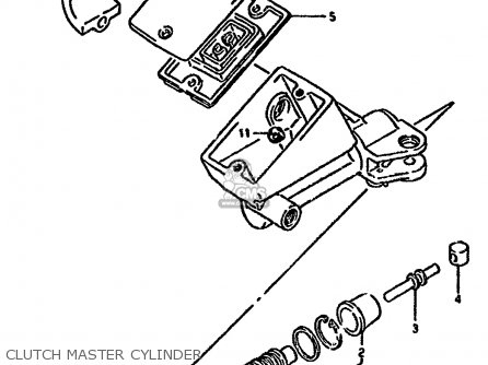CLUTCH MASTER CYLINDER - GSX1100F 1988 (J) (E01 E18 E75 E76 E78)