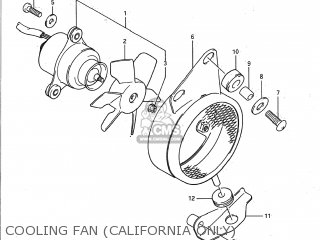 COOLING FAN (CALIFORNIA ONLY) - GSX1100F 1988 (J) USA (E03)