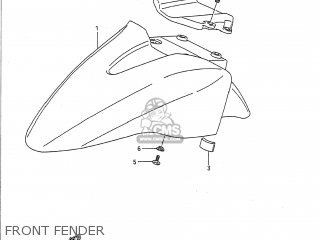 FRONT FENDER - GSX1100F 1988 (J) USA (E03)