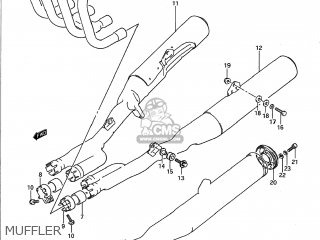 MUFFLER - GSX1100F 1988 (J) USA (E03)