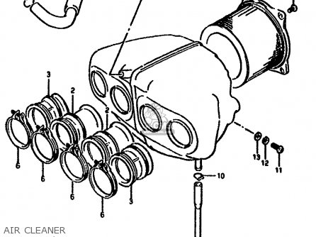 AIR CLEANER - GSX1100F 1989 (K) (E01 E02 E04 E15 16 17 18 21 22 24 25 34 39 53
