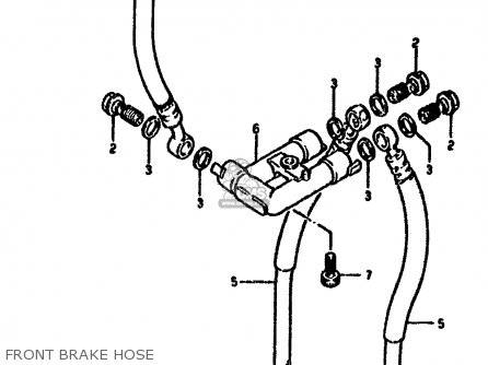 FRONT BRAKE HOSE - GSX1100F 1989 (K) (E01 E02 E04 E15 16 17 18 21 22 24 25 34 39 53