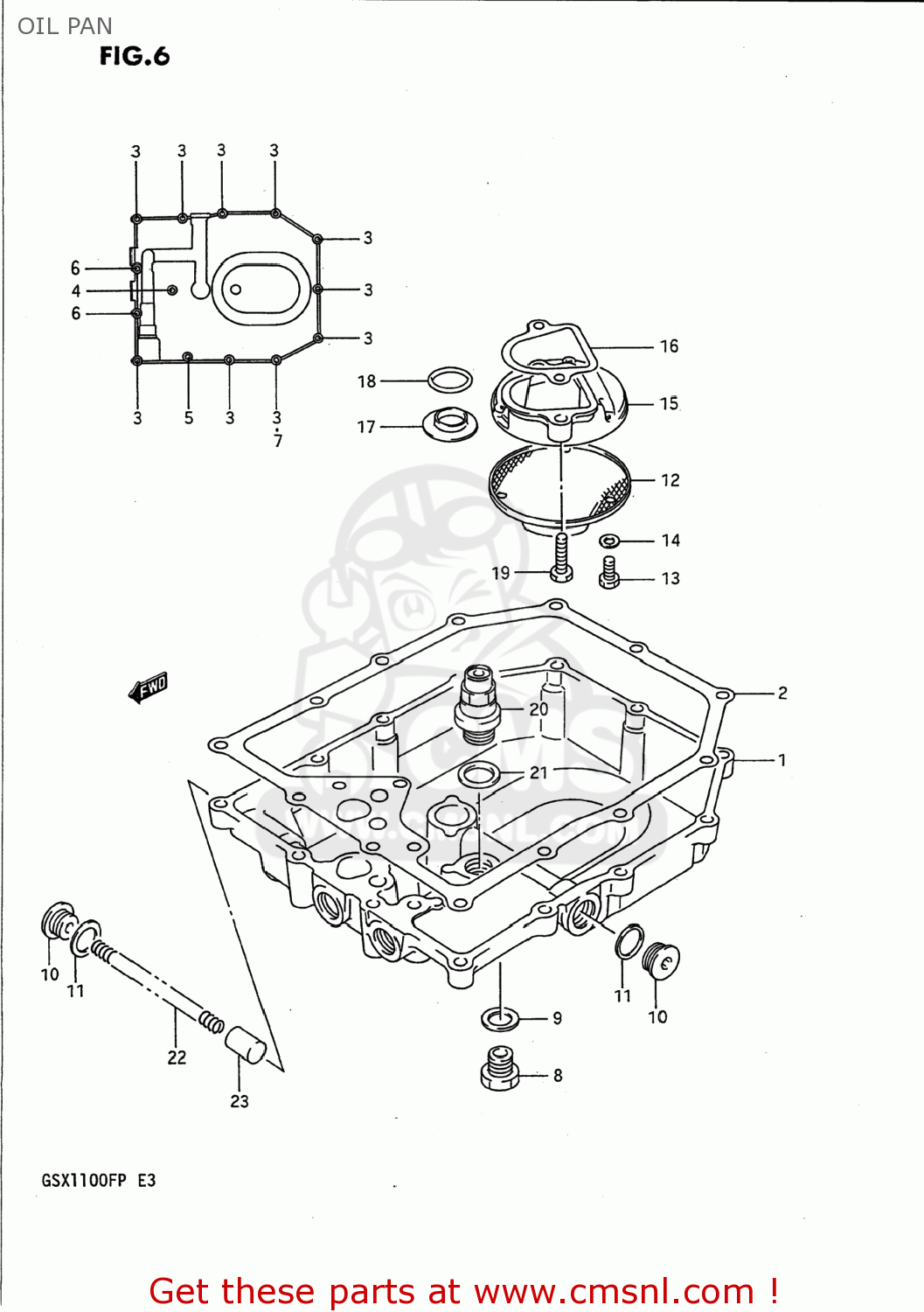 OIL PAN GSX1100F 1989 (K) USA (E03)