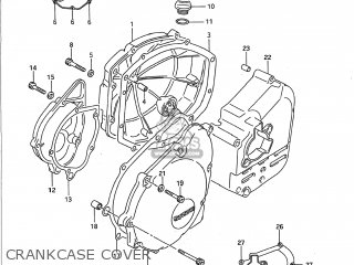 CRANKCASE COVER - GSX1100F 1989 (K) USA (E03)