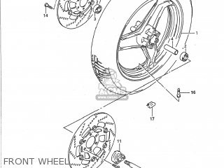 FRONT WHEEL - GSX1100F 1989 (K) USA (E03)