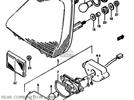 REAR COMBINATION LAMP - GSX1100F 1990 (L) (E01 E02 E04 15 16 17 18 21 22 24 25 34 39 53)