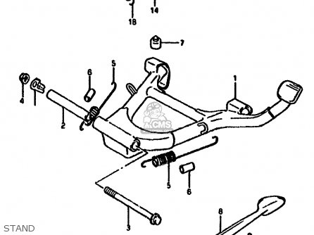 STAND - GSX1100F 1990 (L) (E01 E02 E04 15 16 17 18 21 22 24 25 34 39 53)