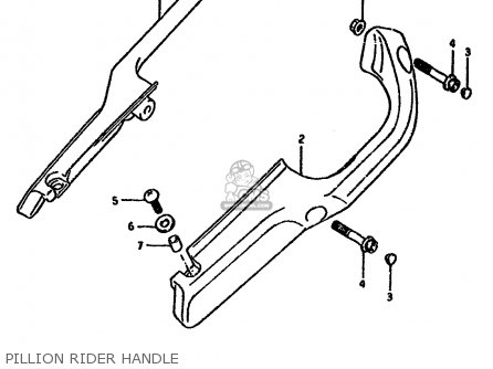 PILLION RIDER HANDLE - GSX1100F 1990 (L) (E01 E02 E04 15 16 17 18 21 22 24 25 34 39 53)
