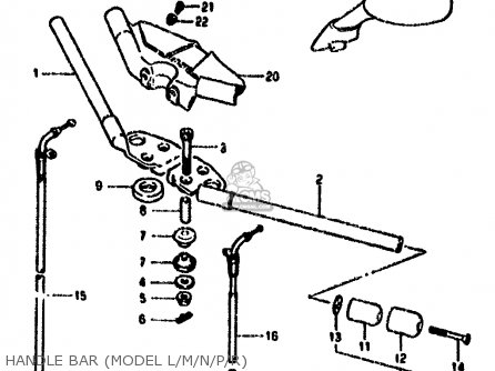 HANDLE BAR (MODEL L/M/N/P/R) - GSX1100F 1990 (L) (E01 E02 E04 15 16 17 18 21 22 24 25 34 39 53)