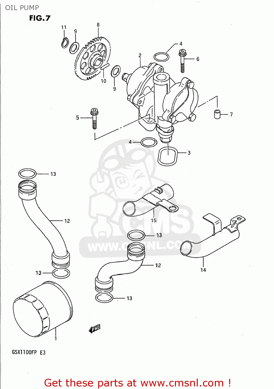 OIL PUMP GSX1100F 1990 (L) USA (E03)