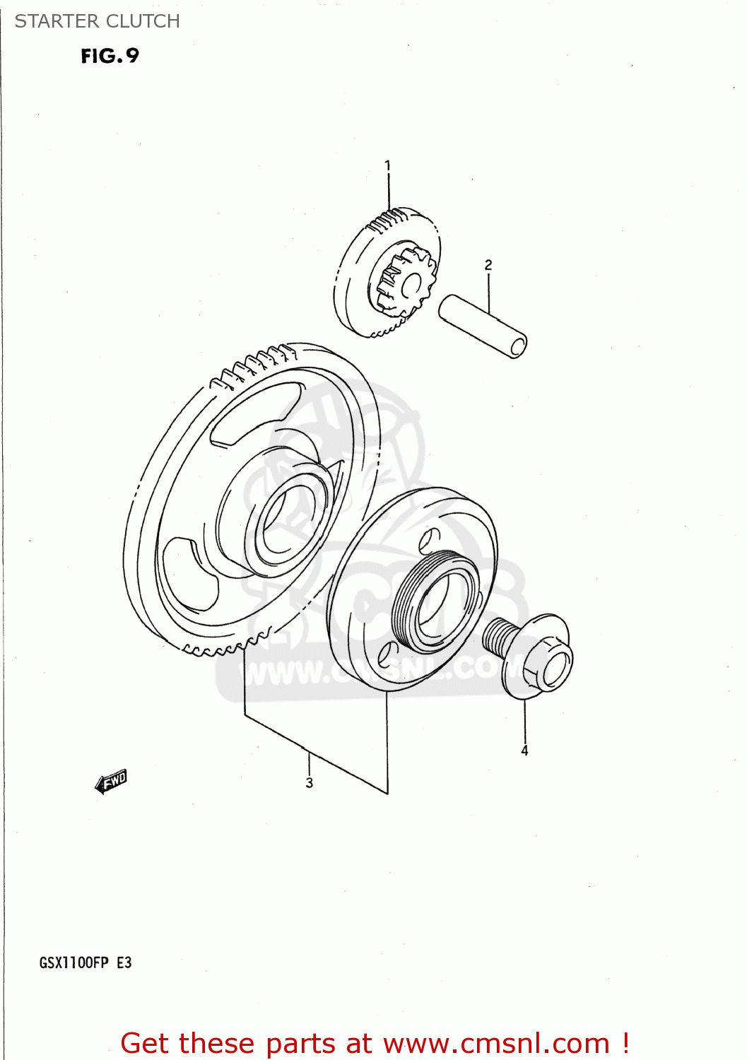 STARTER CLUTCH GSX1100F 1990 (L) USA (E03)