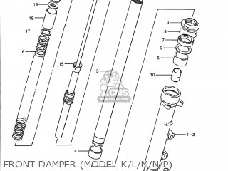 FRONT DAMPER (MODEL K/L/M/N/P) - GSX1100F 1990 (L) USA (E03)