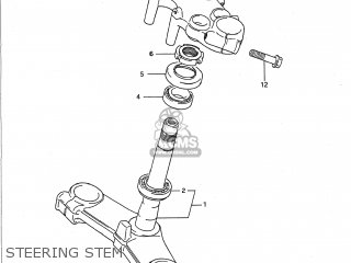 STEERING STEM - GSX1100F 1990 (L) USA (E03)