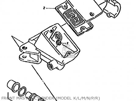 FRONT MASTER CYLINDER (MODEL K/L/M/N/P/R) - GSX1100F 1991 (M) (E01 E02 E04 15 16 17 18 21 22 24 25 34 39 53)