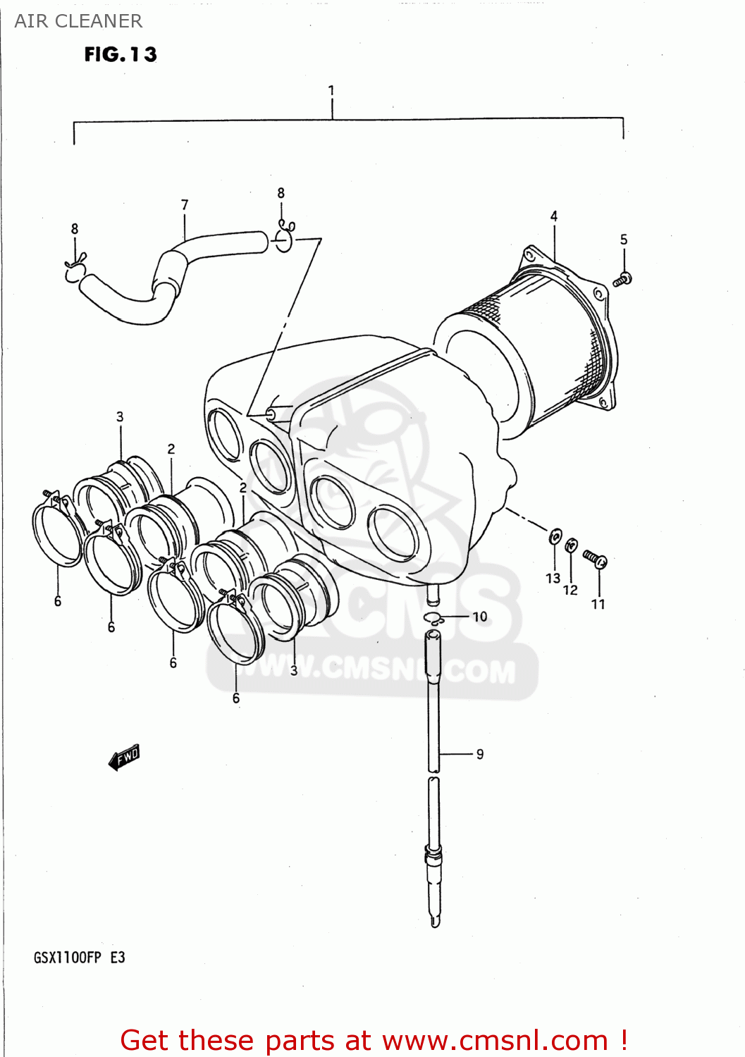 AIR CLEANER GSX1100F 1991 (M) USA (E03)