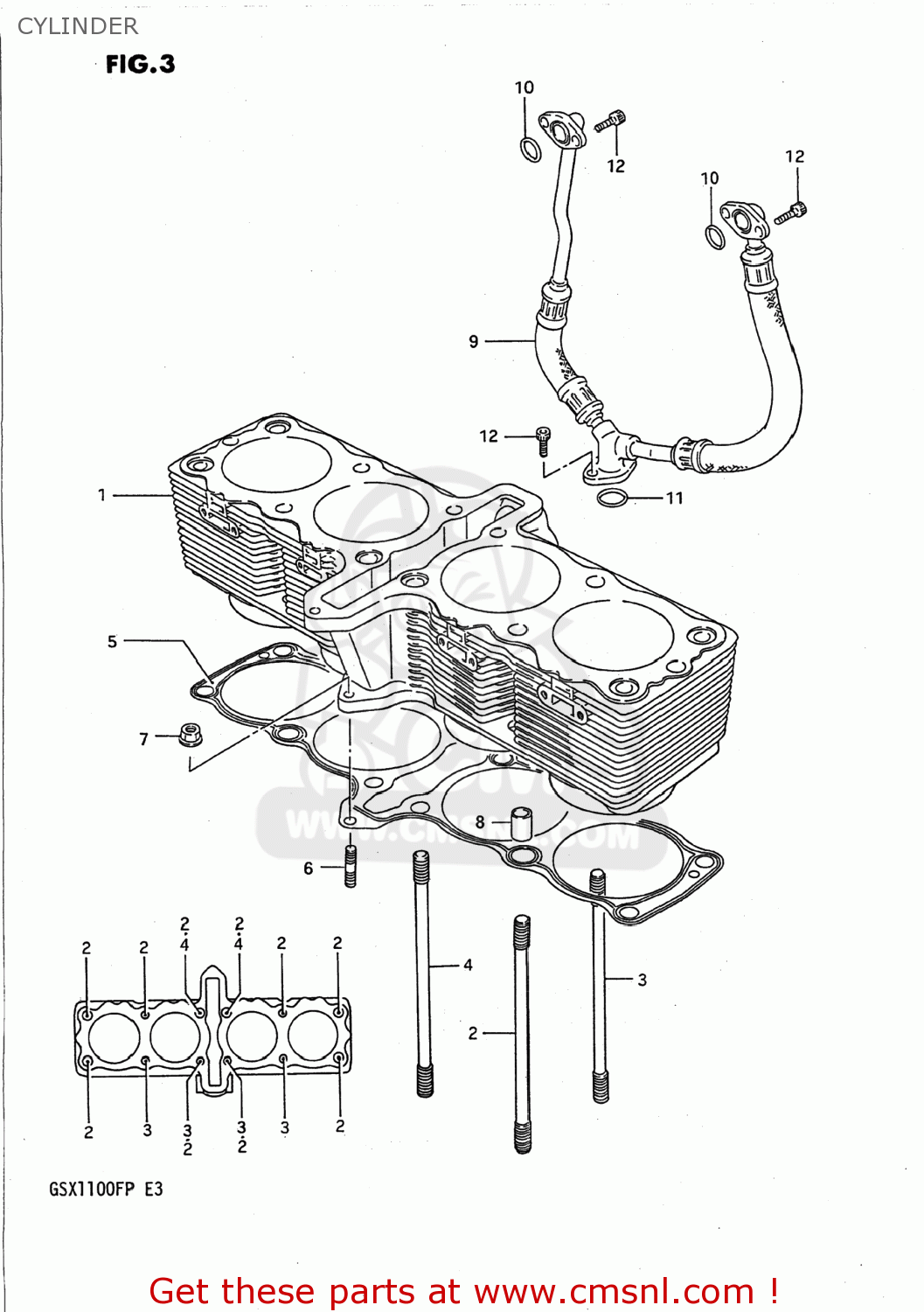 CYLINDER GSX1100F 1991 (M) USA (E03)