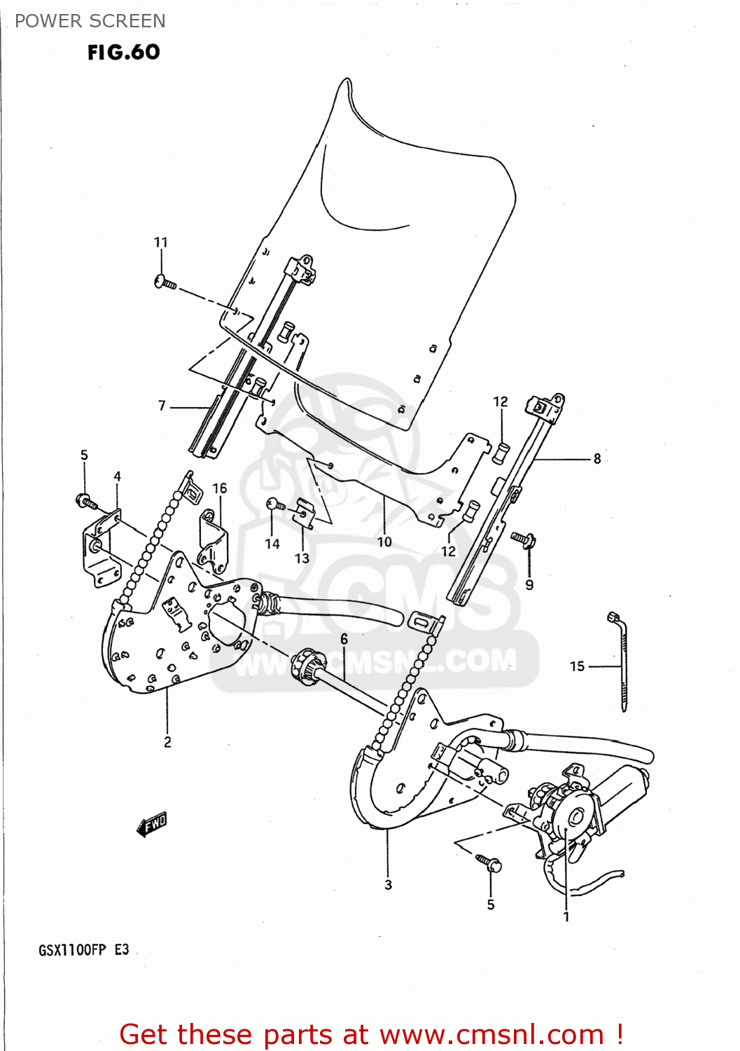 POWER SCREEN GSX1100F 1991 (M) USA (E03)
