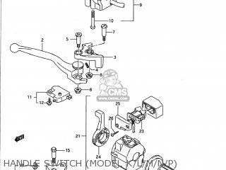 HANDLE SWITCH (MODEL K/L/M/N/P) - GSX1100F 1991 (M) USA (E03)