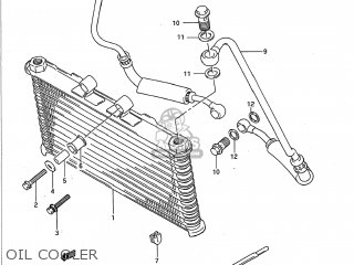 OIL COOLER - GSX1100F 1991 (M) USA (E03)