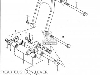 REAR CUSHION LEVER - GSX1100F 1991 (M) USA (E03)