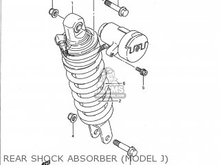 REAR SHOCK ABSORBER (MODEL J) - GSX1100F 1991 (M) USA (E03)