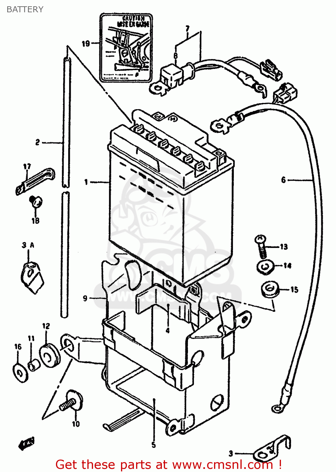BATTERY GSX1100F 1992 (N) (E01 E02 E04 15 16 17 18 21 22 24 25 34 39 53)