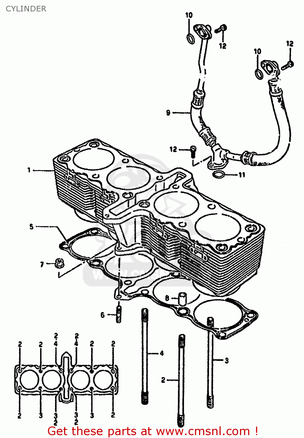 CYLINDER GSX1100F 1992 (N) (E01 E02 E04 15 16 17 18 21 22 24 25 34 39 53)