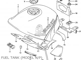 FUEL TANK (MODEL N/P) - GSX1100F 1992 (N) USA (E03)