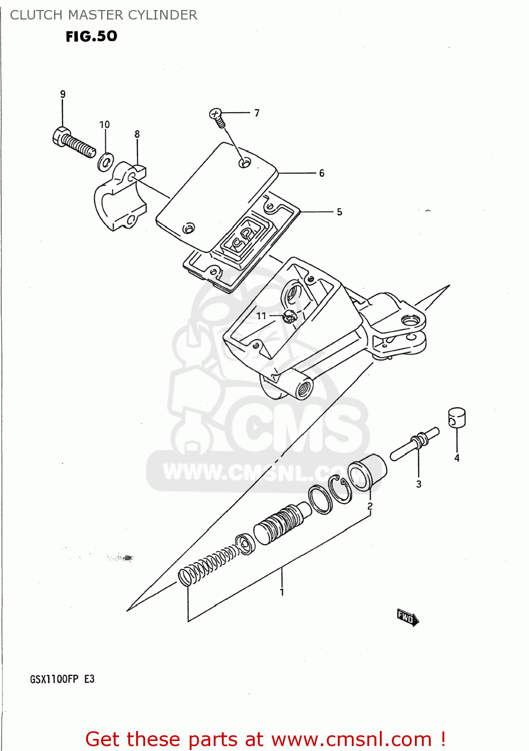 CLUTCH MASTER CYLINDER GSX1100F 1993 (P) USA (E03)