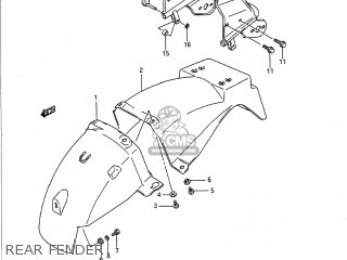 REAR FENDER - GSX1100F 1993 (P) USA (E03)