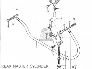 REAR MASTER CYLINDER - GSX1100F 1993 (P) USA (E03)