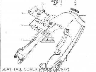 SEAT TAIL COVER (MODEL M/N/P) - GSX1100F 1993 (P) USA (E03)