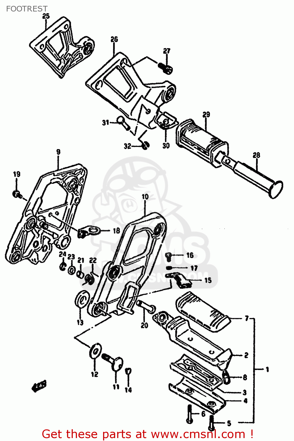 FOOTREST GSX1100F 1993 (P) ZWITZERLAND (E18)